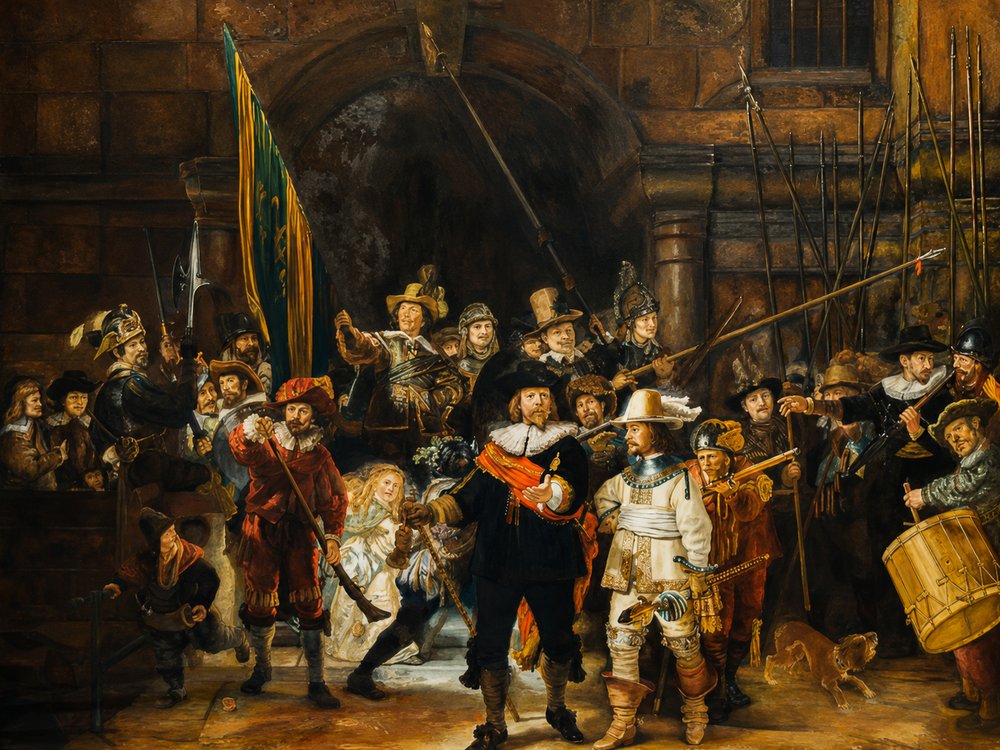 De Nachtwacht van Emmen: een gezamenlijk geschilderde versie van Rembrandts Nachtwacht